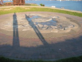 The sundial at Gasworks Park in Seattle, WA