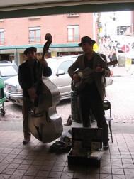 Street performance at Pike Place Street performance at Pike Place