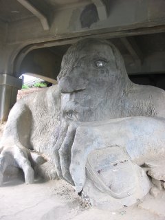 Troll under the bridge in Seattle Troll under the bridge in Seattle
