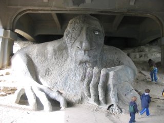 Fremont troll under the bridge Fremont troll under the bridge