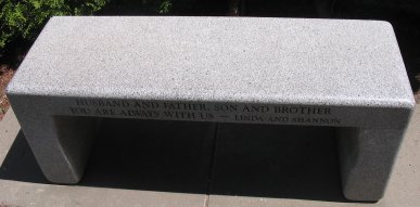 Bench facing the Bruce Lee grave